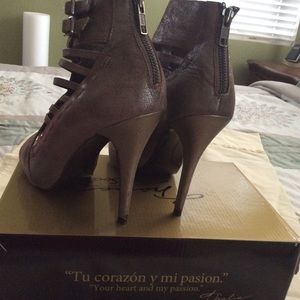 Caged stiletto booties